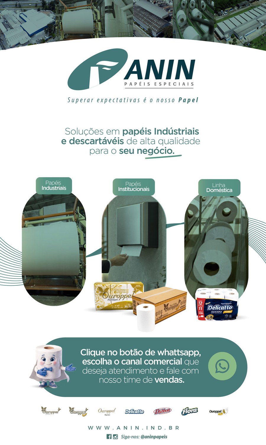 Anin Papéis Especiais - Soluções em papéis industriais e descartáveis